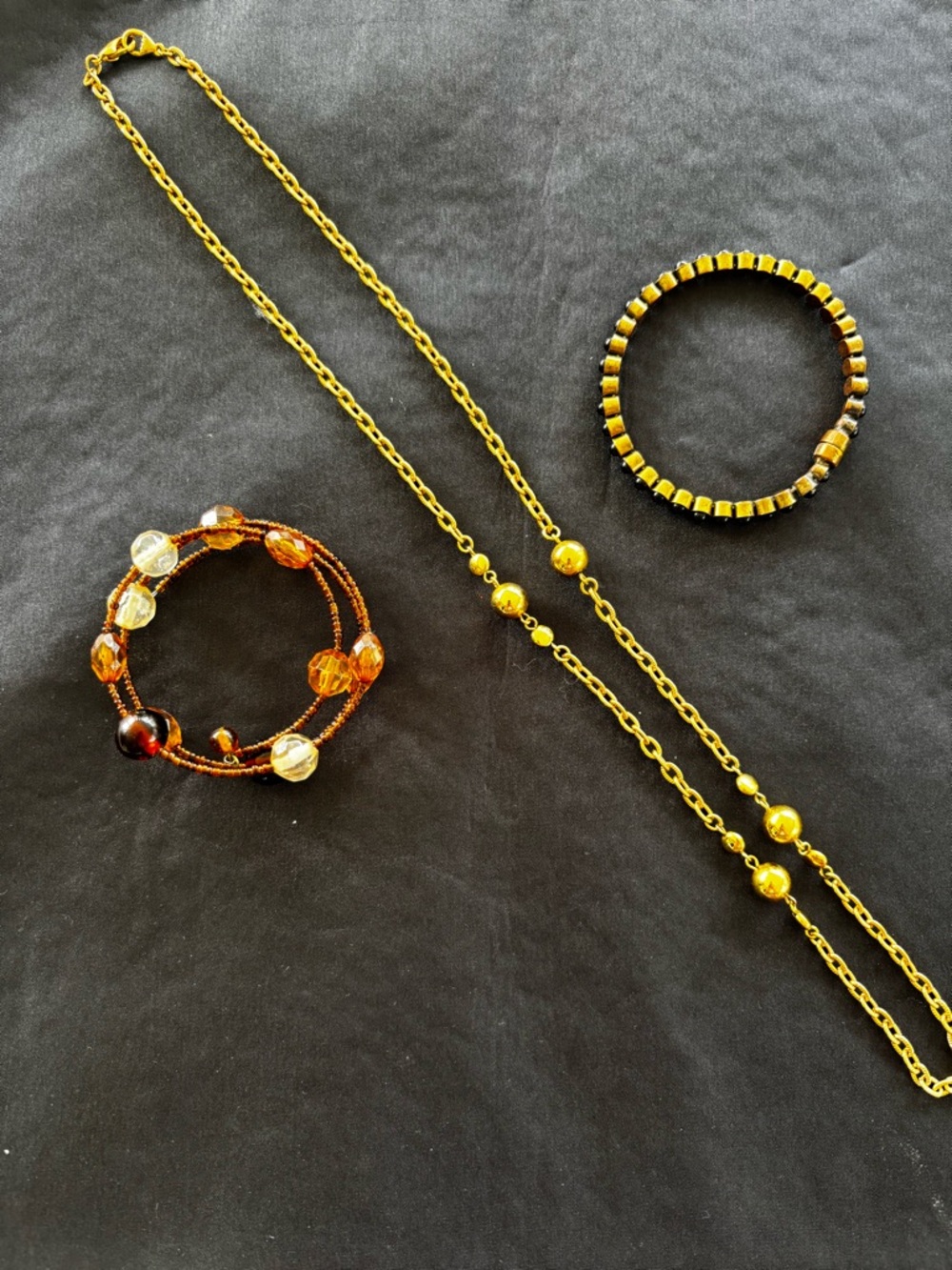 Gold Bundle- Necklace and two bracelets